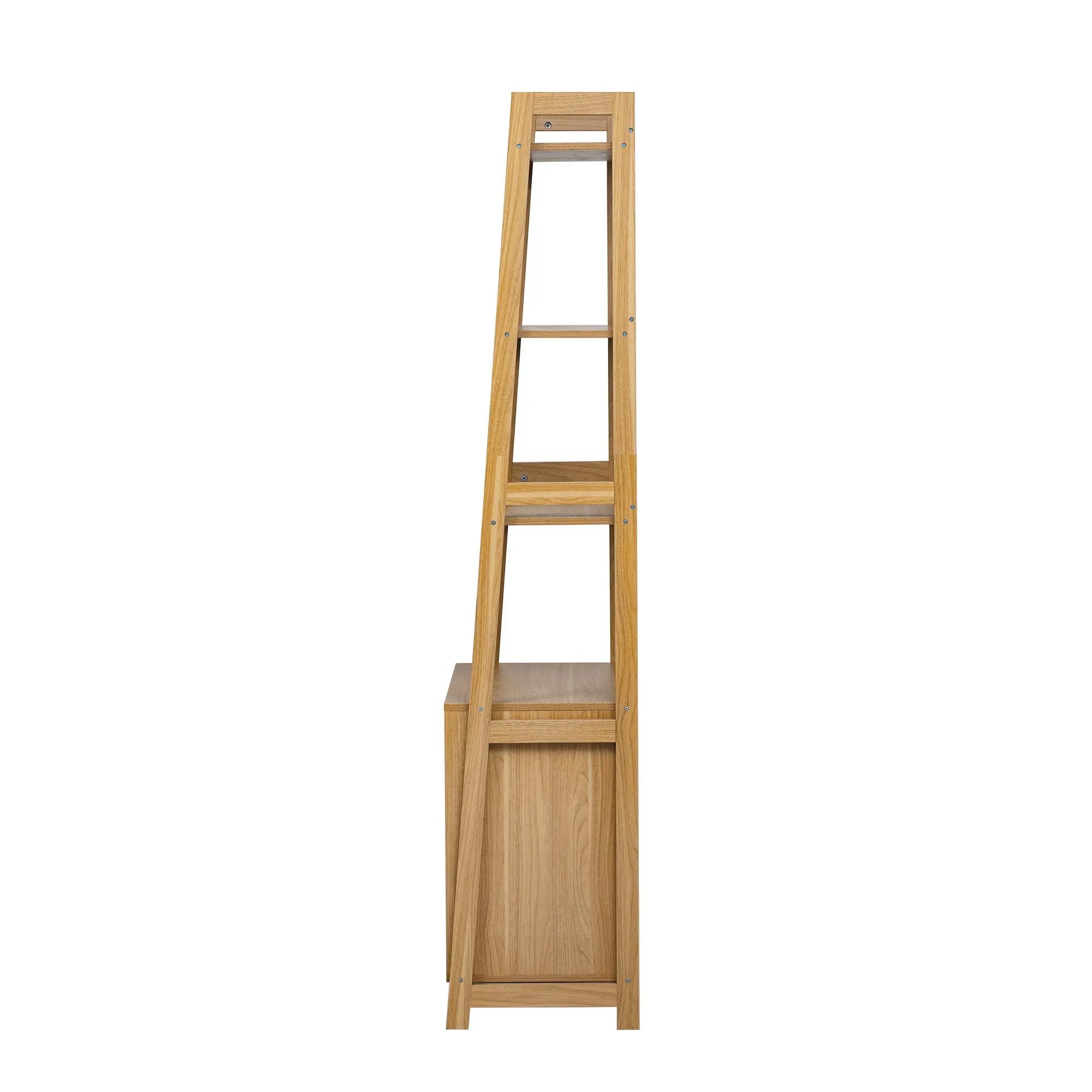 Modern Furniture Style 2 In 1 Pet Friendly Dog Crate Ladder Bookcase - Ancient Oak by HouseOfZazla