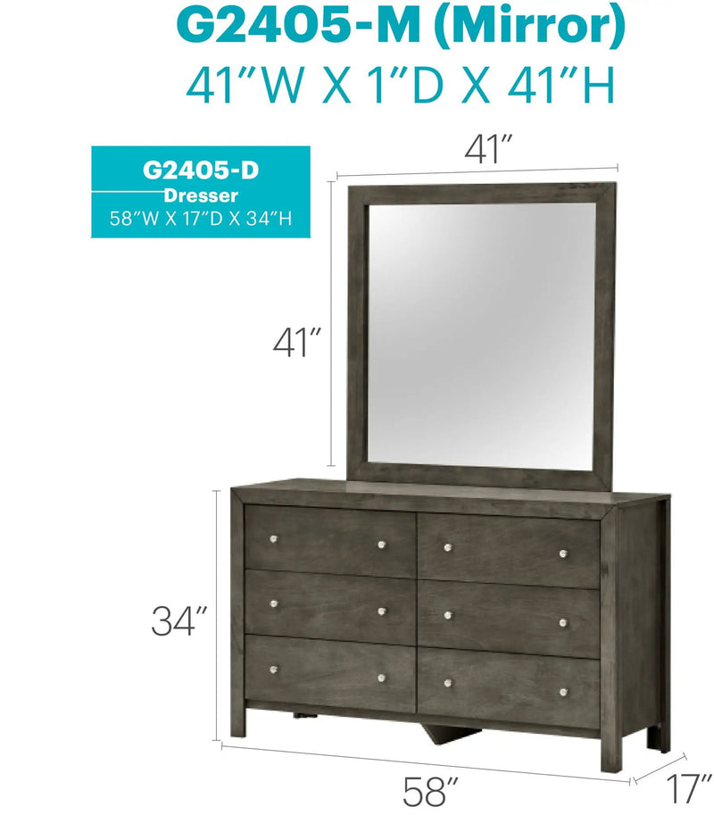 Burlington - Dresser - Gray by Unique Piece Furniture