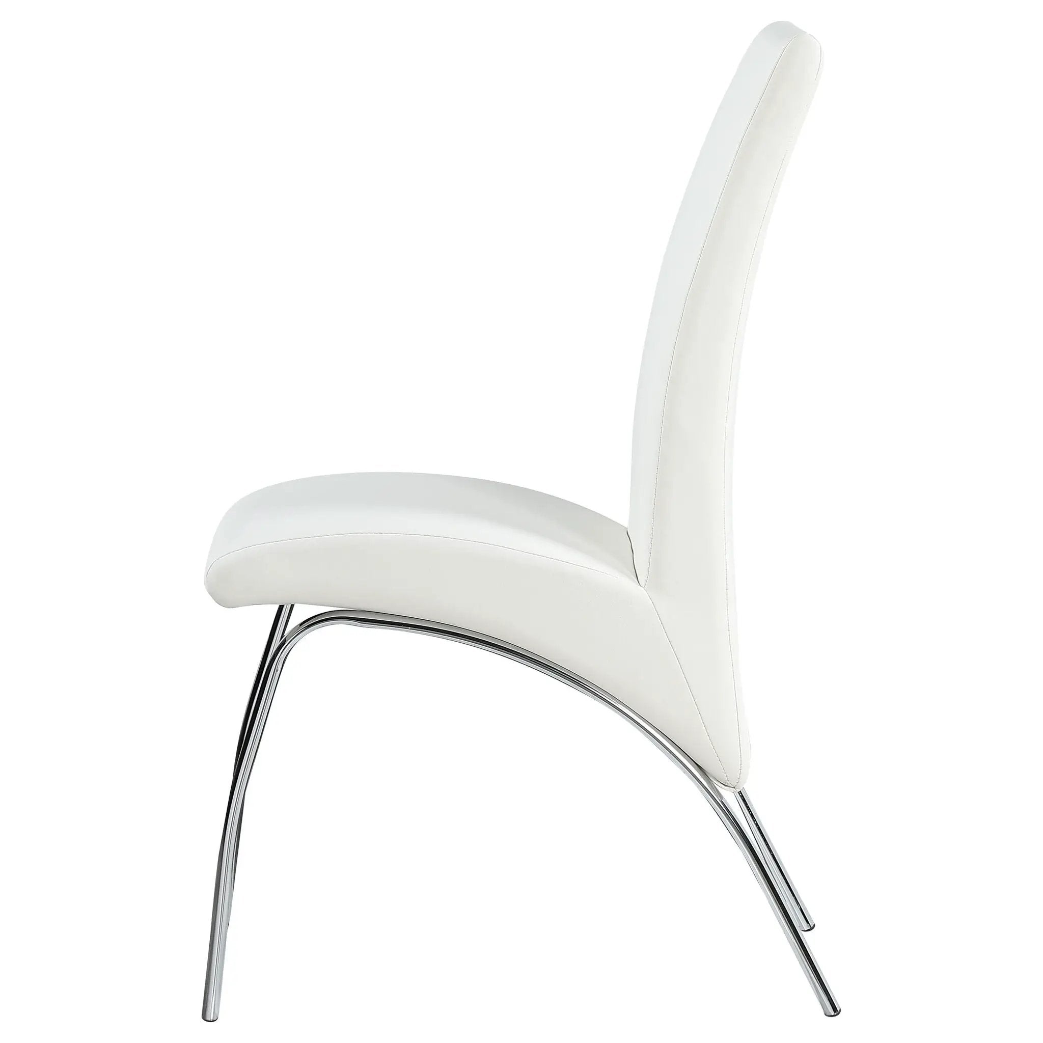 Bishop Upholstered Dining Side Chair White (Set of 2) by Unique Piece Furniture