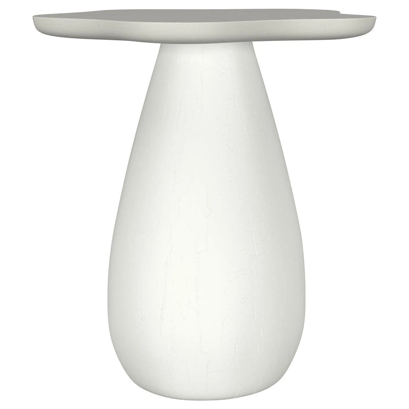 Perth 20-inch Side Table with Cloud-Shaped Top Off White by Unique Piece Furniture