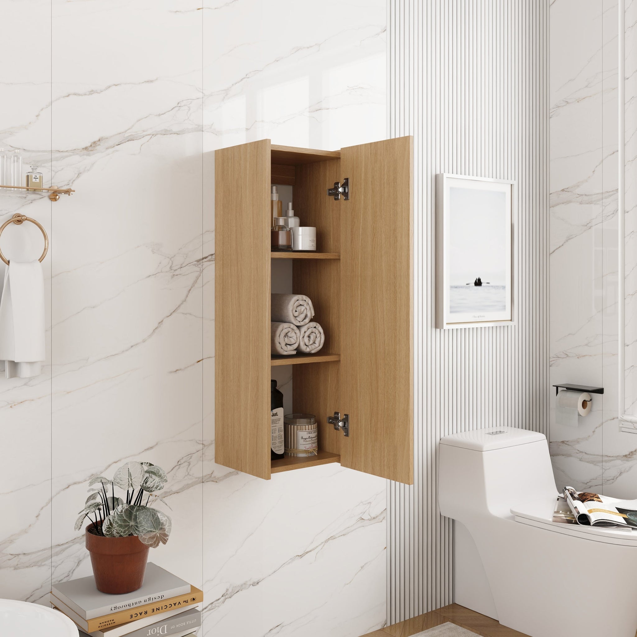 12 Inch Small Wall Mounted Side Cabinet by HouseOfZazla