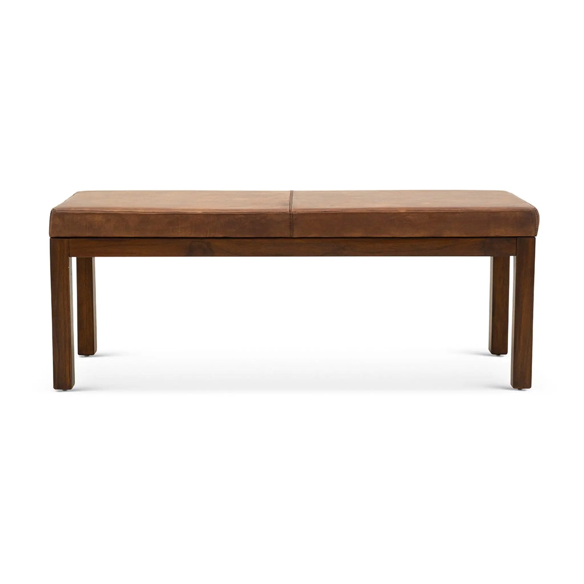 Austin - Bench With Lines - Antique Brown / Brown / Rustic / Tan by Unique Piece Furniture