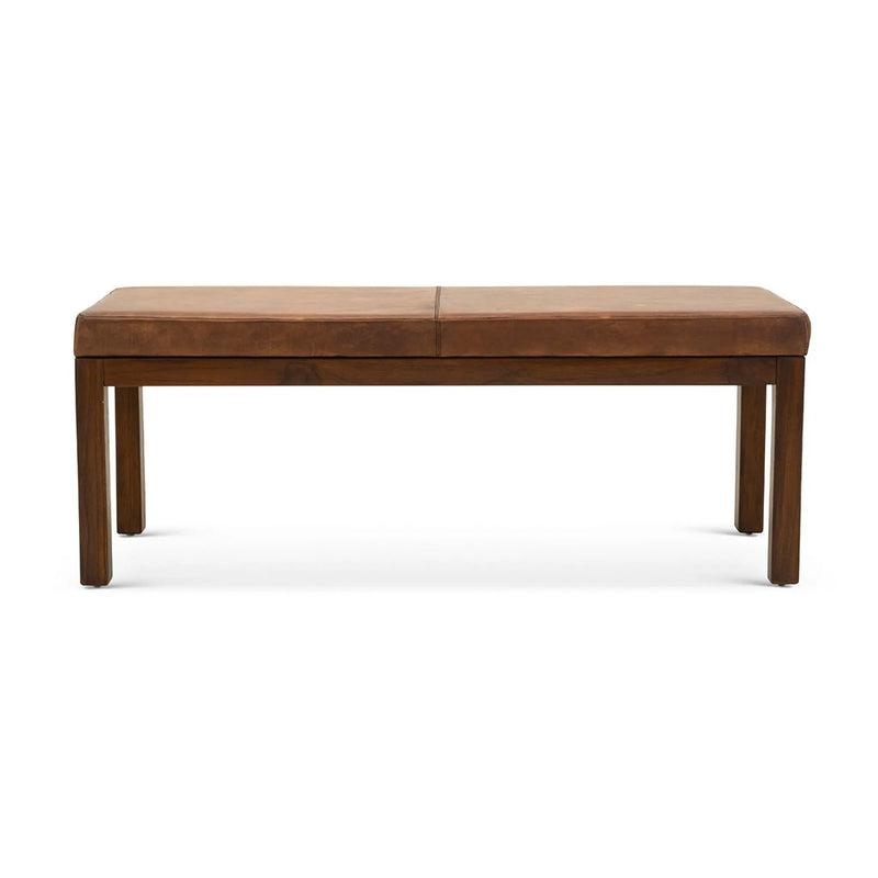 Austin - Bench With Lines - Antique Brown / Brown / Rustic / Tan by HouseOfZazla