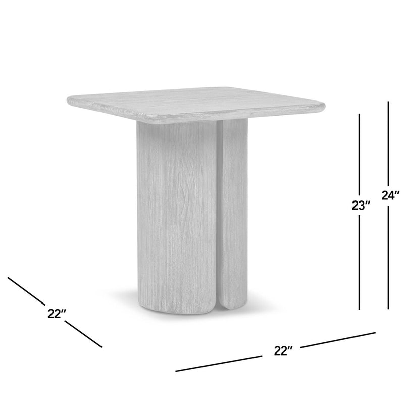Sonoma - Square Pedestal Side Table - Antique Brown by HouseOfZazla