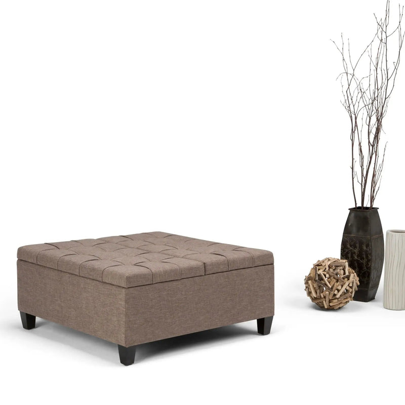 Harrison - Upholstered Coffee Table Storage Ottoman by Unique Piece Furniture