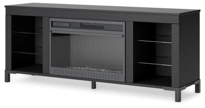 Cayberry - TV Stand With Fireplace - Black by Unique Piece Furniture