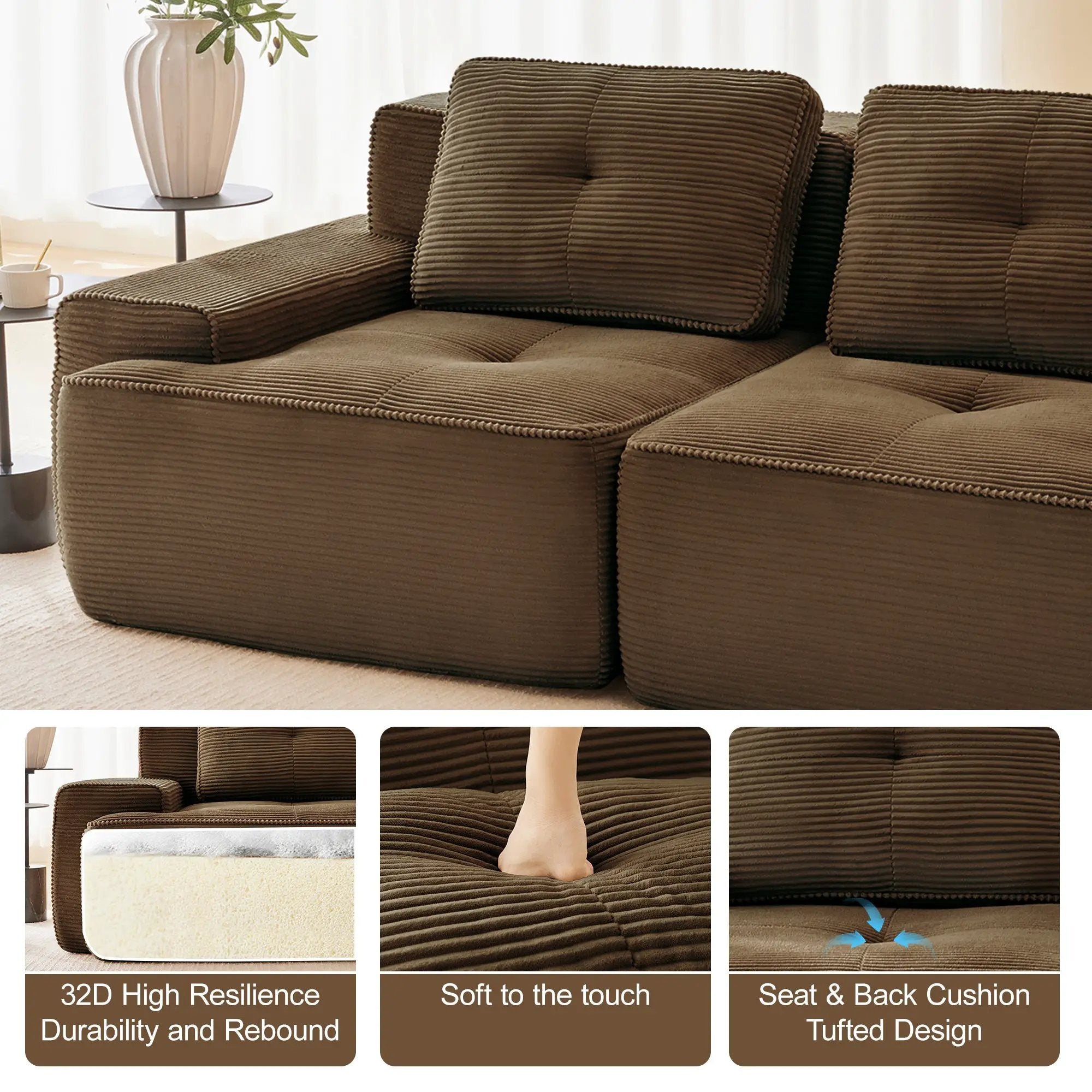 Modular Deep-Seat Sofa Set by HouseOfZazla
