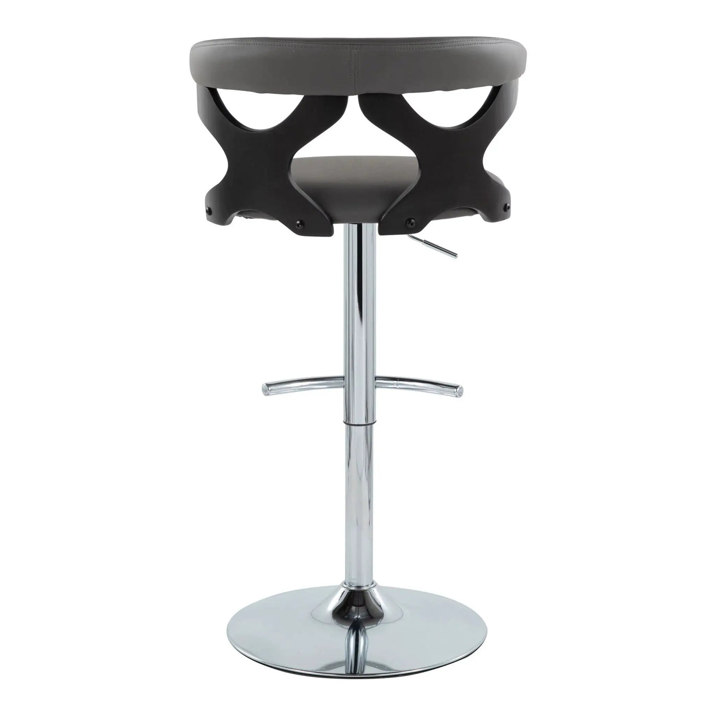 Gardenia - Contemporary Adjustable Barstool & Swivel, Rounded T Footrest (Set of 2) by HouseOfZazla