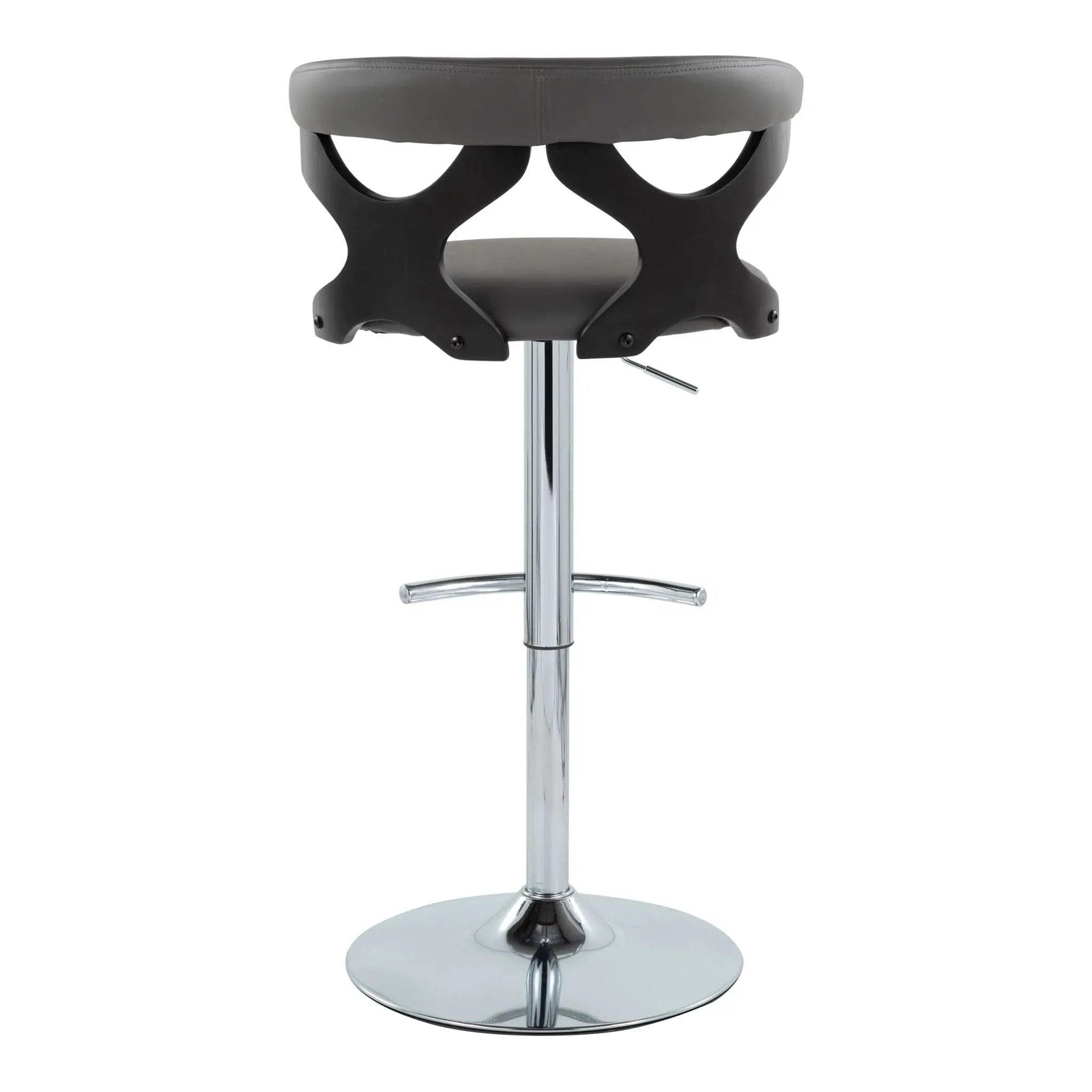 Gardenia - Contemporary Adjustable Barstool & Swivel, Rounded T Footrest (Set of 2) by Unique Piece Furniture