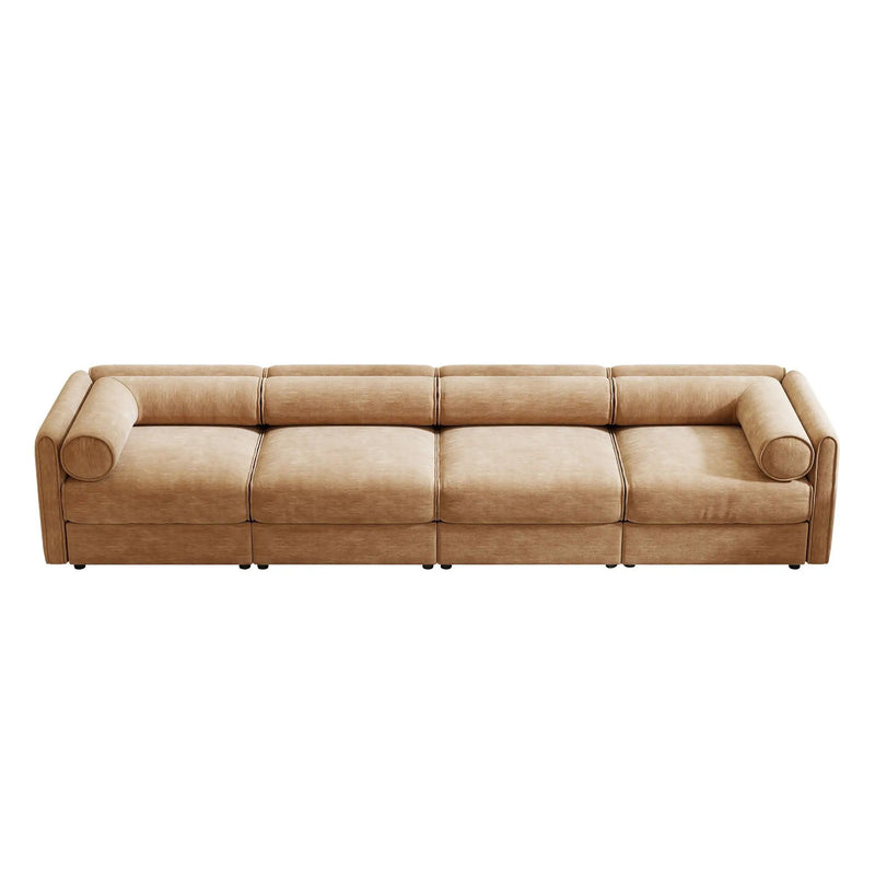 Stylish Sofa With Storage Seat And Cylindrical Backrest by HouseOfZazla