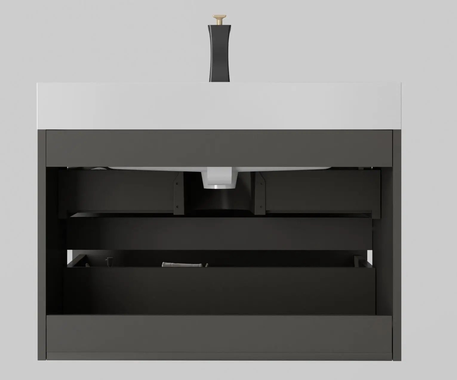 Alice - Bathroom Vanity With Sink, Wall Mounted, Floating by Unique Piece Furniture