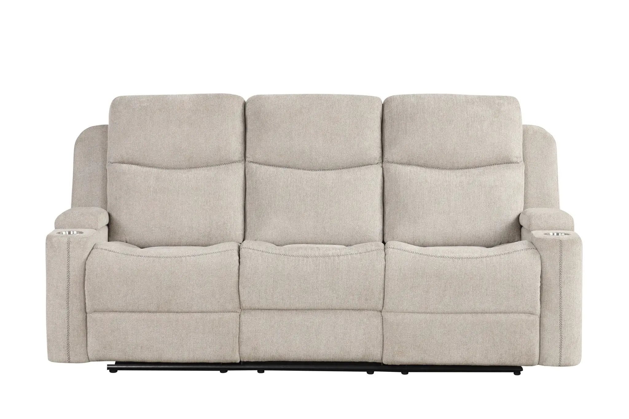 Galya - 3 Piece Living Room Set Sofa Loveseat Chair - Light Gray by HouseOfZazla