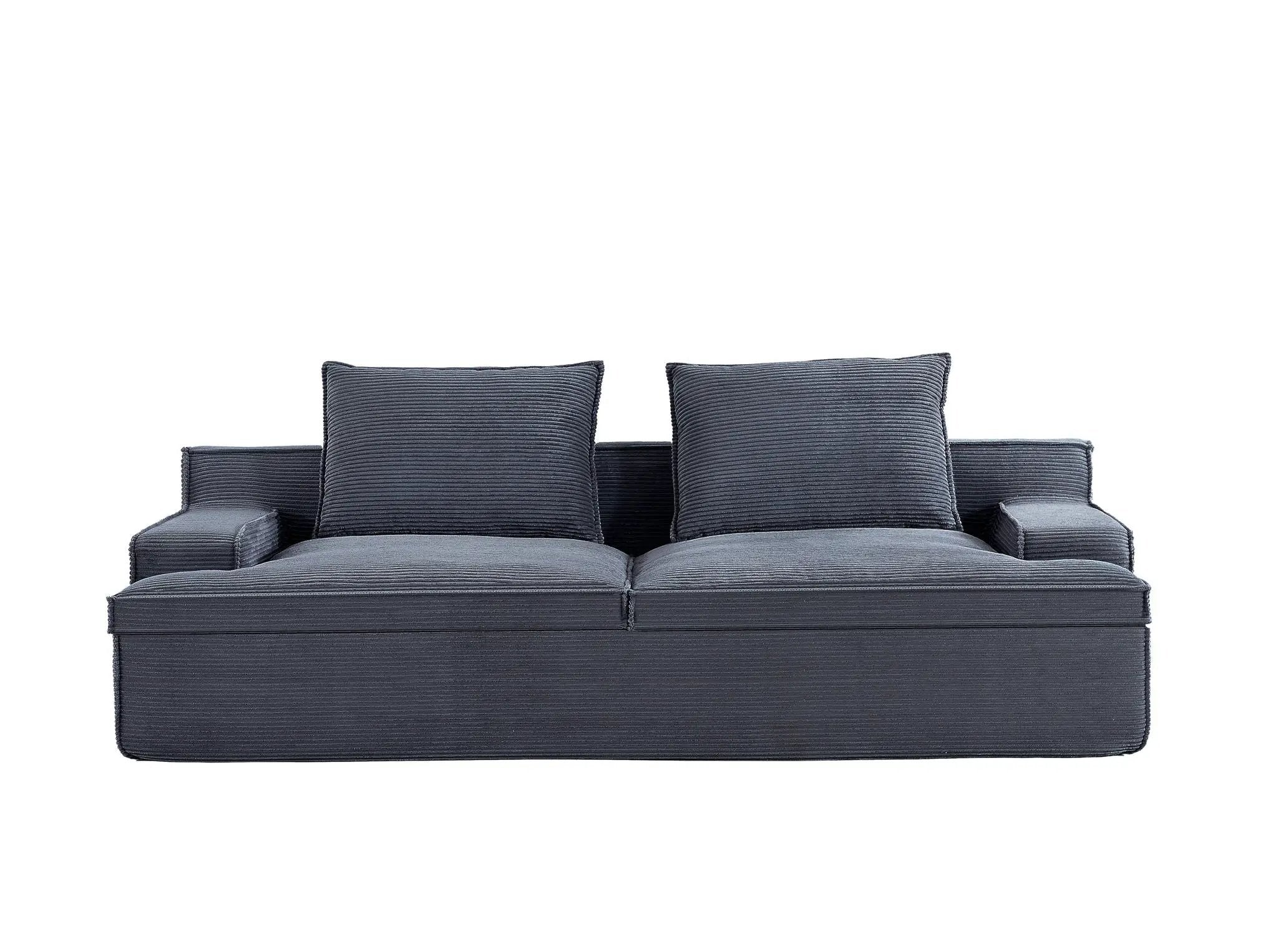 Nimbus - Oversized Full Foam 4 Seater Couch For Living Room Upholstered In Soft, Wide Armrests by HouseOfZazla