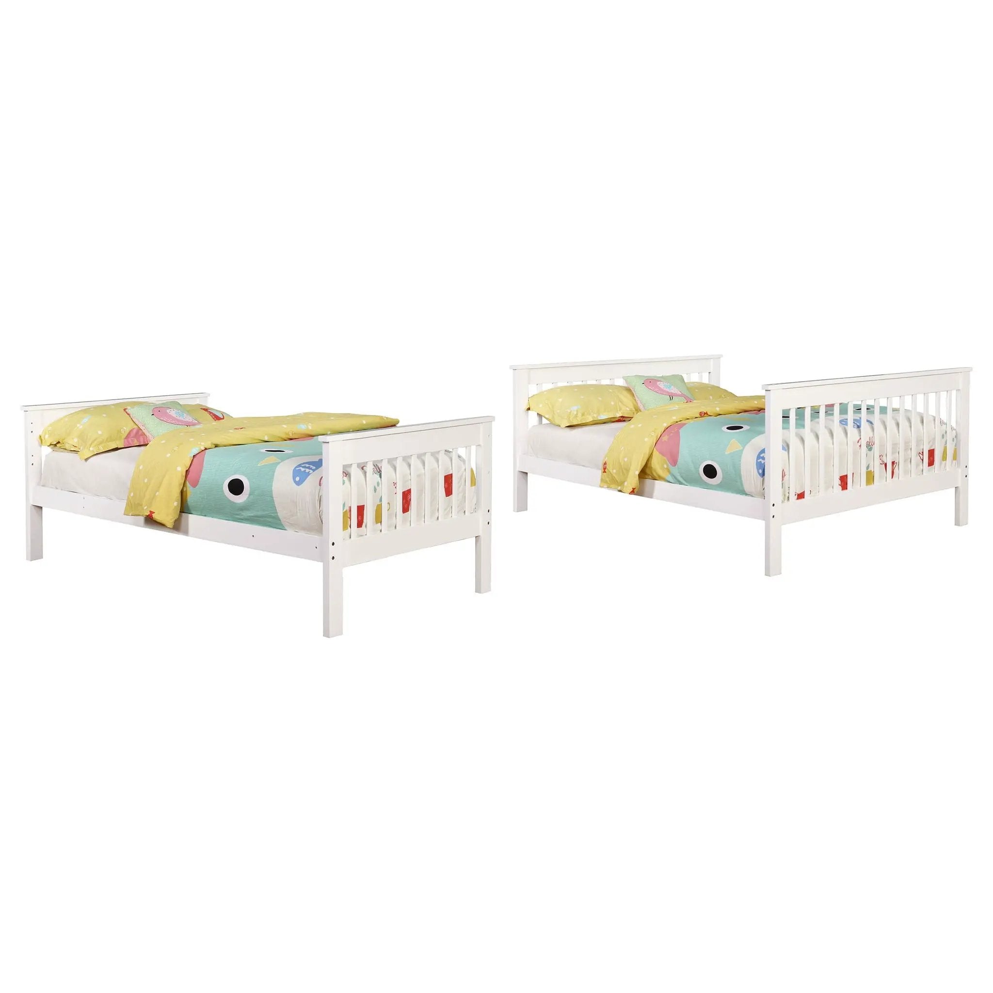 Chapman Wood Twin Over Full Bunk Bed White by Unique Piece Furniture