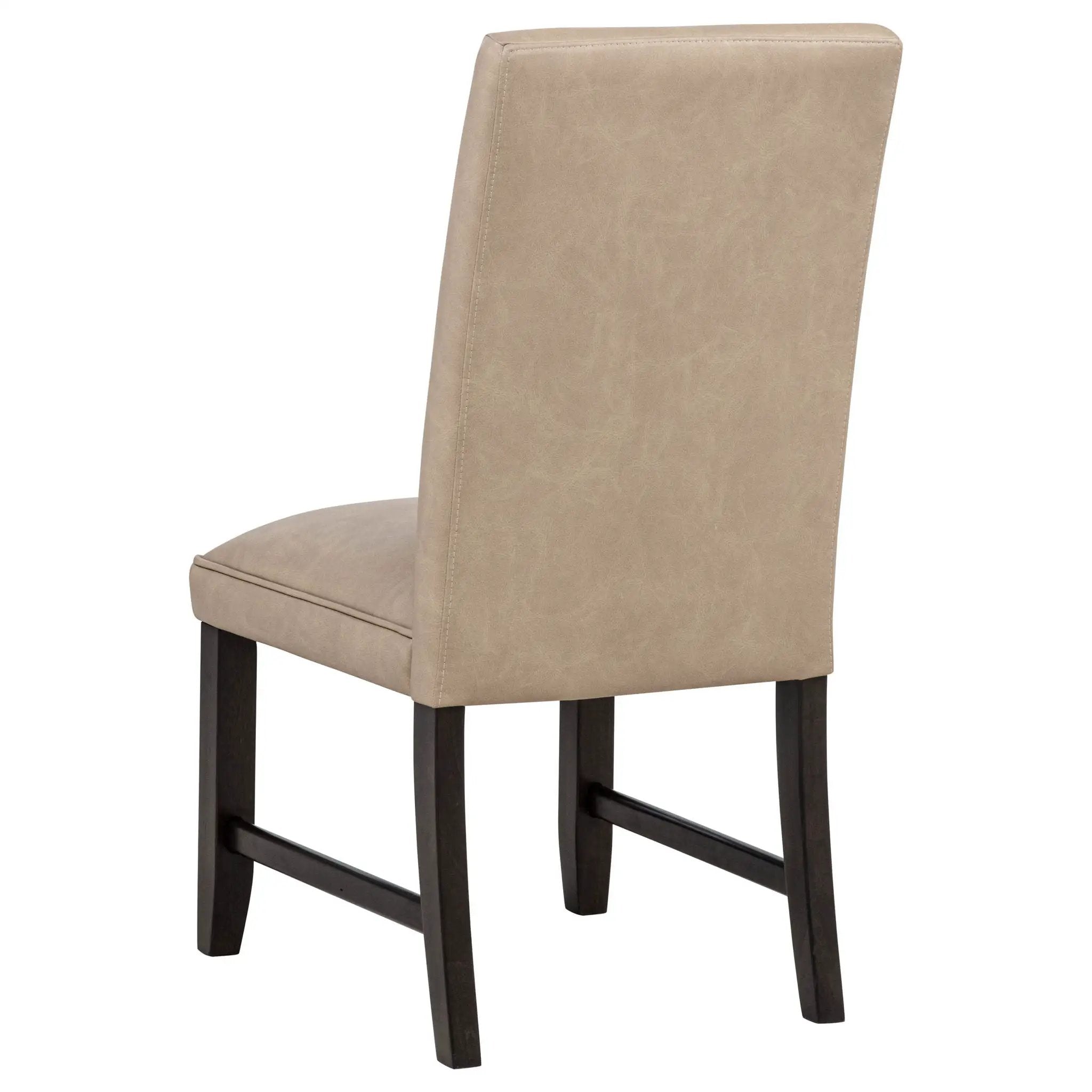Averill Faux Leather Upholstered Dining Side Chair Tan (Set of 2) by Unique Piece Furniture