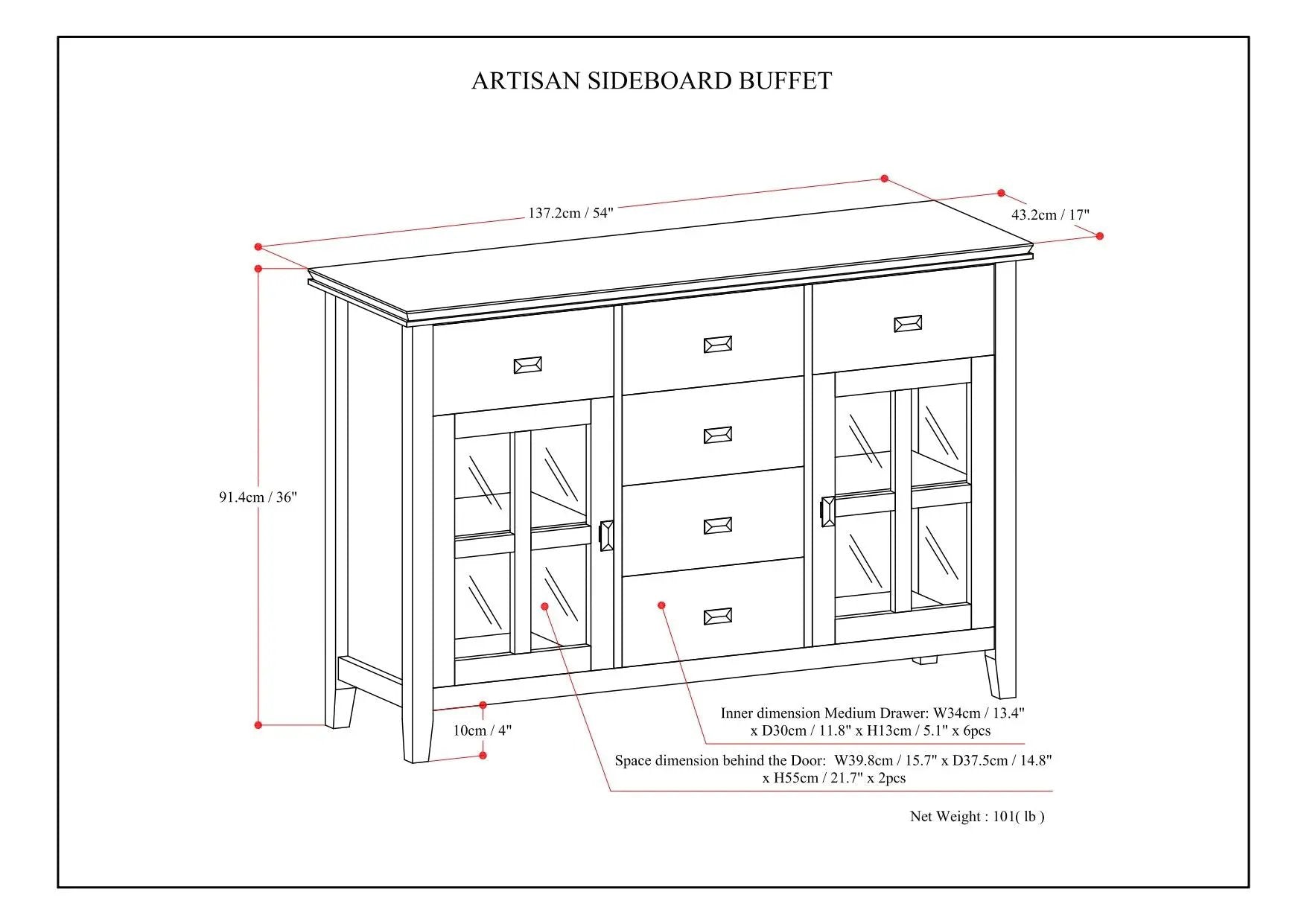 Artisan - Handcrafted Sideboard Buffet