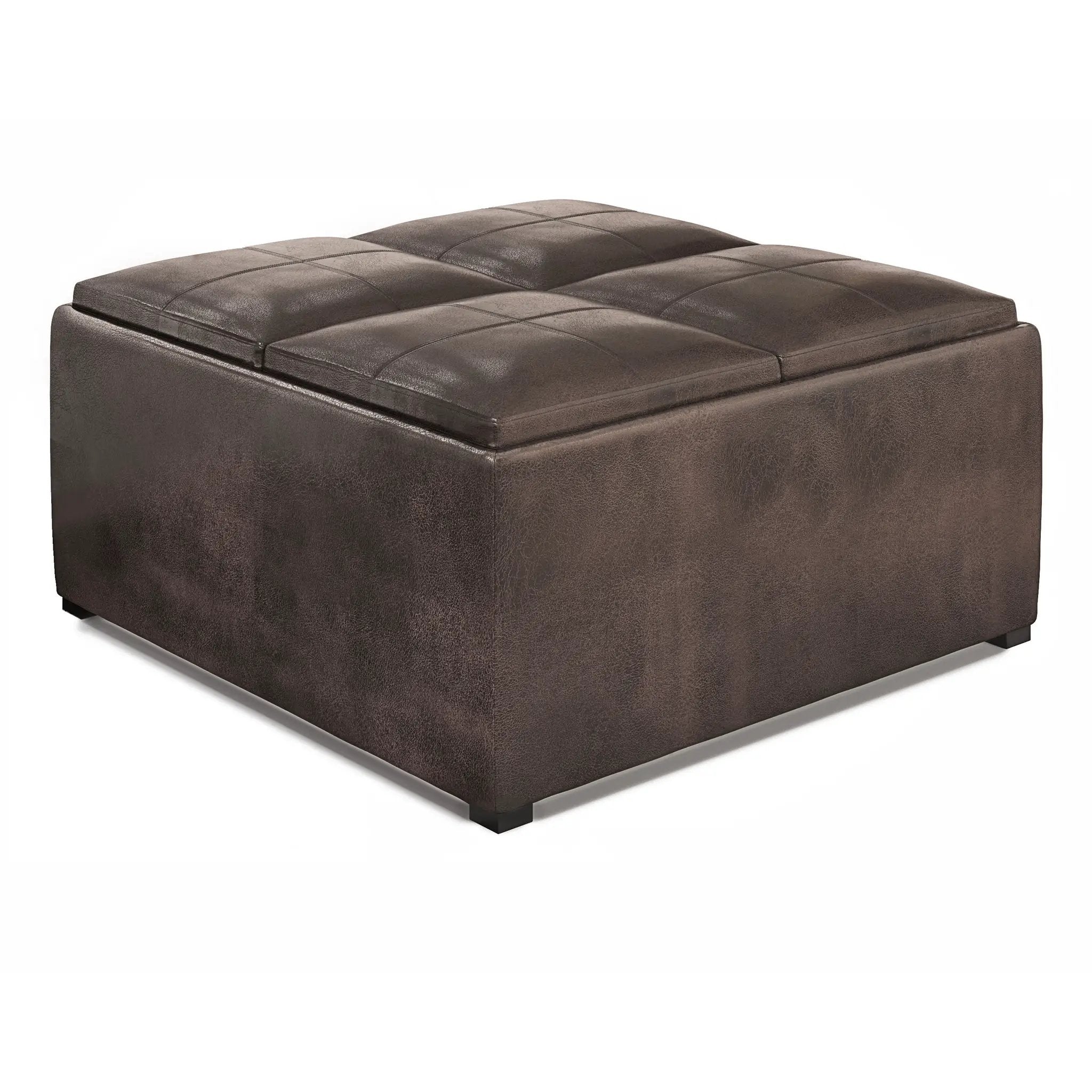 Avalon - Upholstered Square Coffee Table Storage Ottoman by Unique Piece Furniture