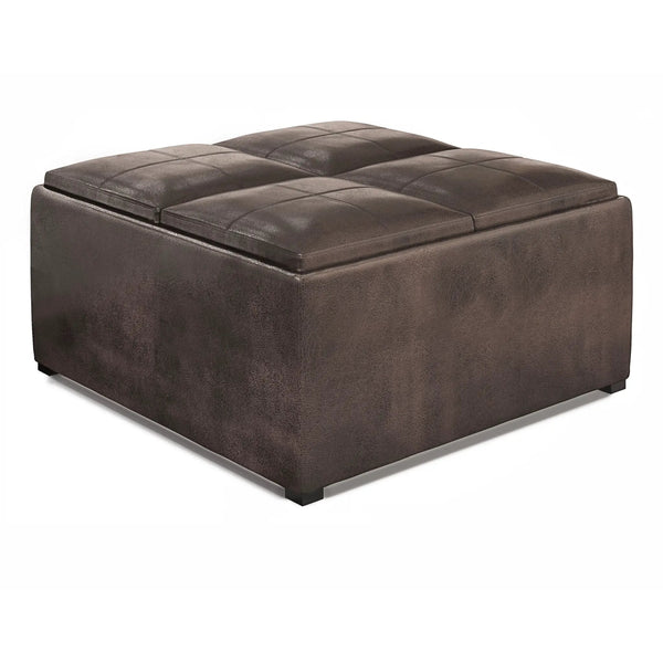 Avalon - Upholstered Square Coffee Table Storage Ottoman, photo 2 of 14