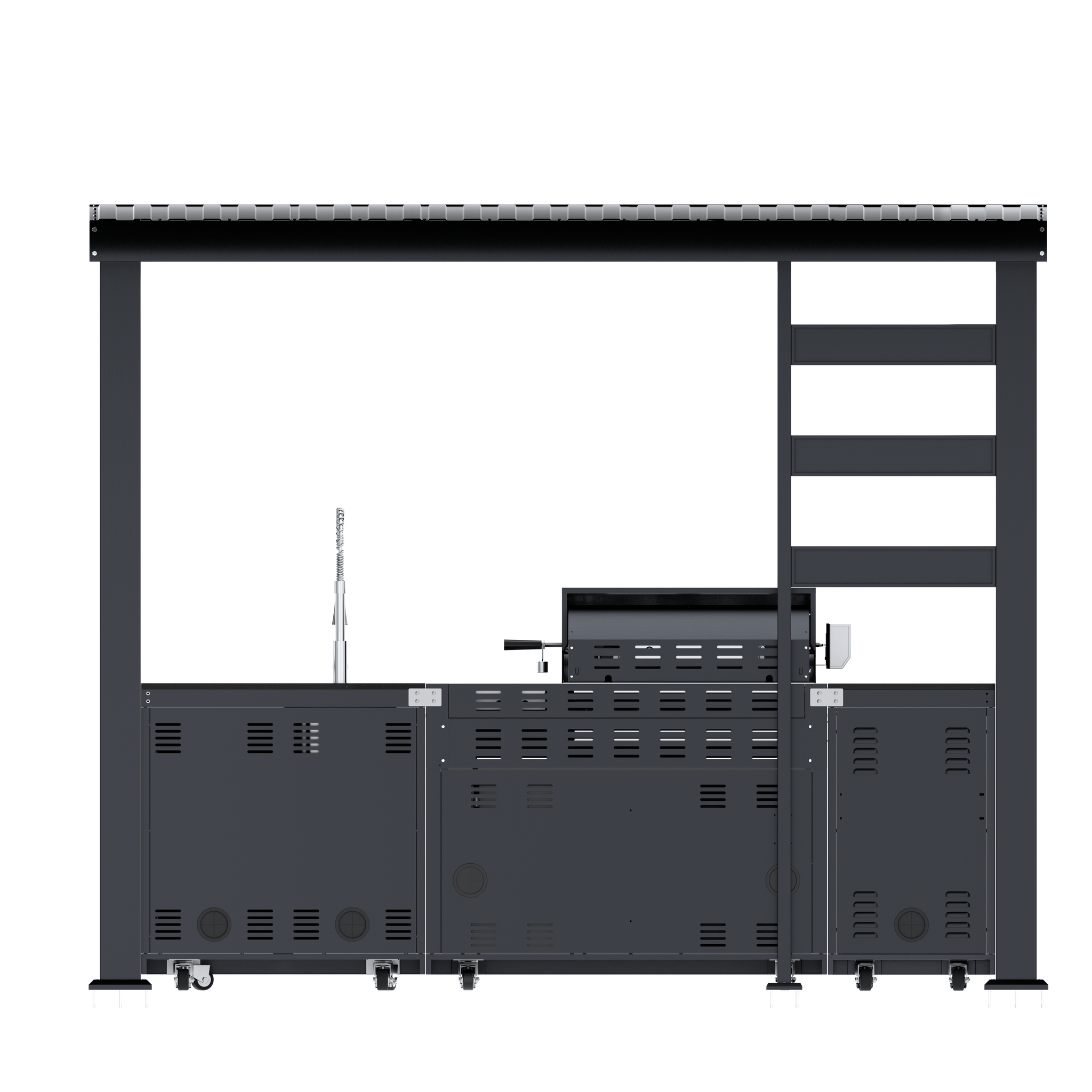 110-Inch Deluxe Stainless Steel Gas Outdoor Kitchen Grill by HouseOfZazla