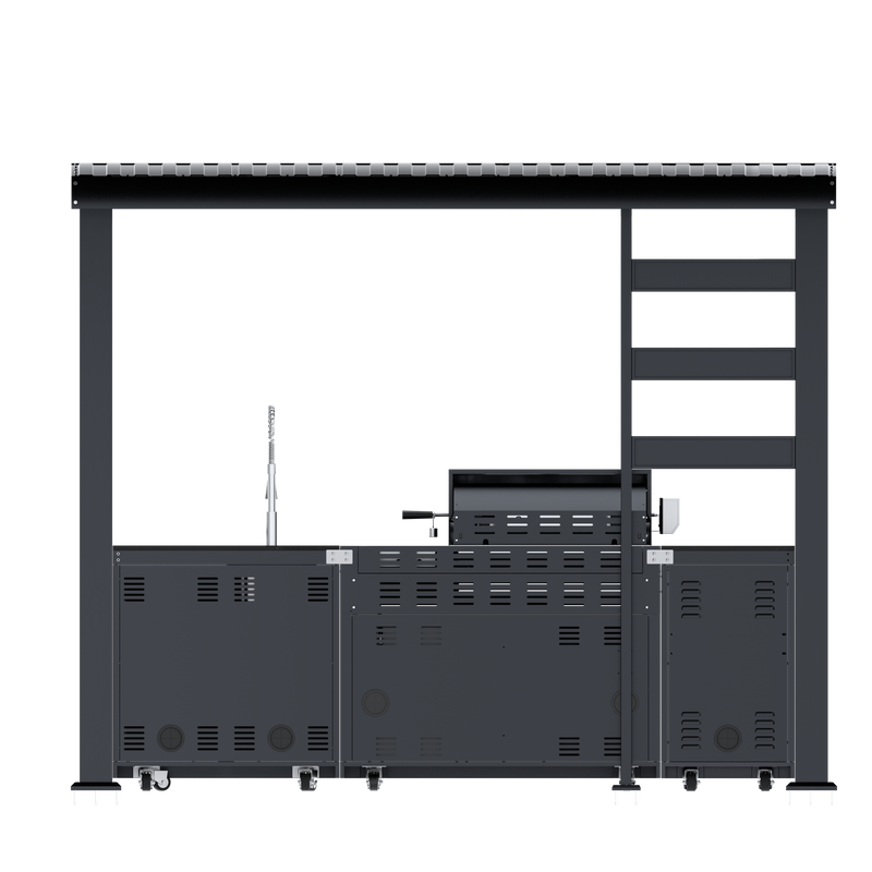 110-Inch Deluxe Stainless Steel Gas Outdoor Kitchen Grill by HouseOfZazla