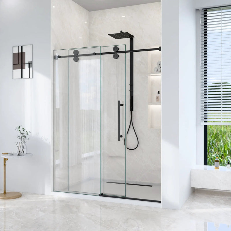 56-60"W x 72"H Frameless Single Sliding Shower Door by HouseOfZazla
