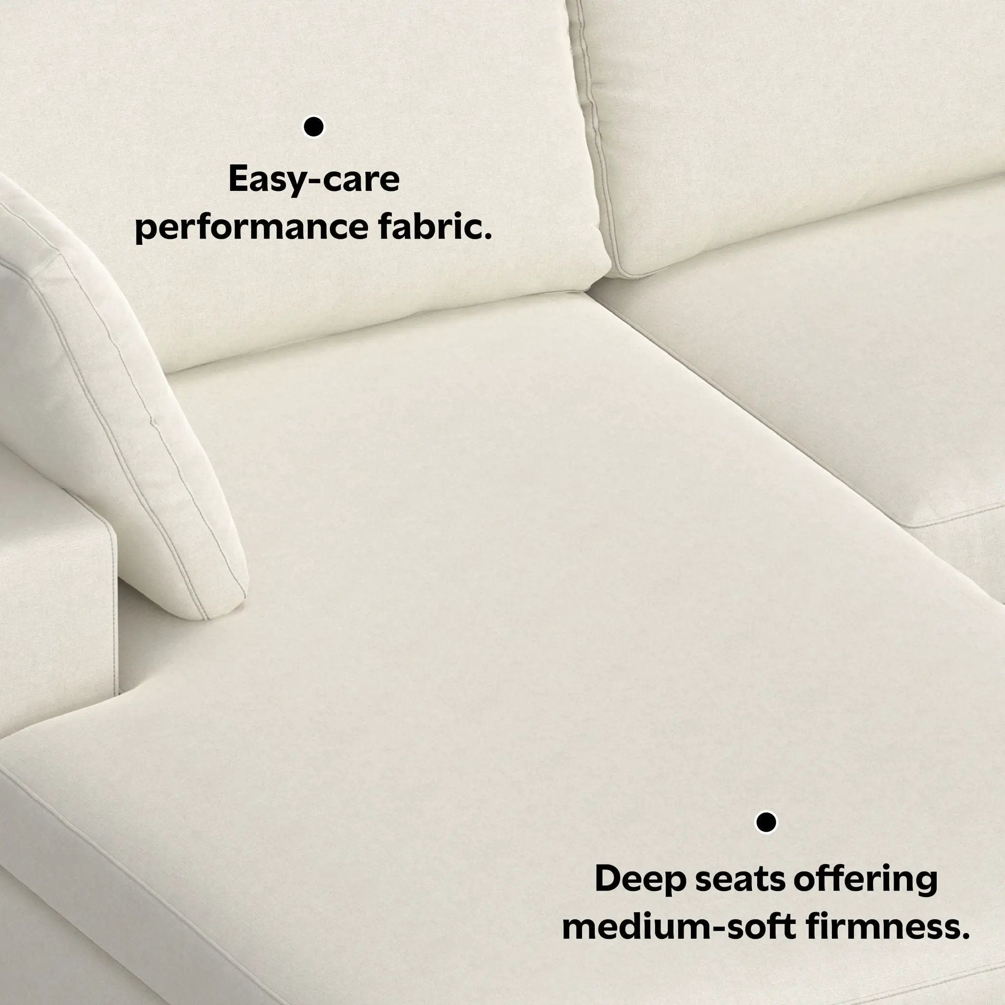 Charlie - Upholstered Deep Seater Sectional Sofa by Unique Piece Furniture