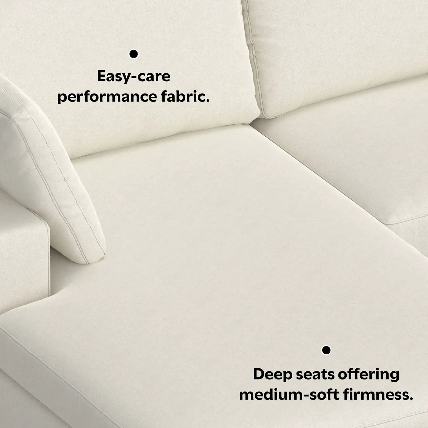 Charlie - Upholstered Deep Seater Sectional Sofa by HouseOfZazla