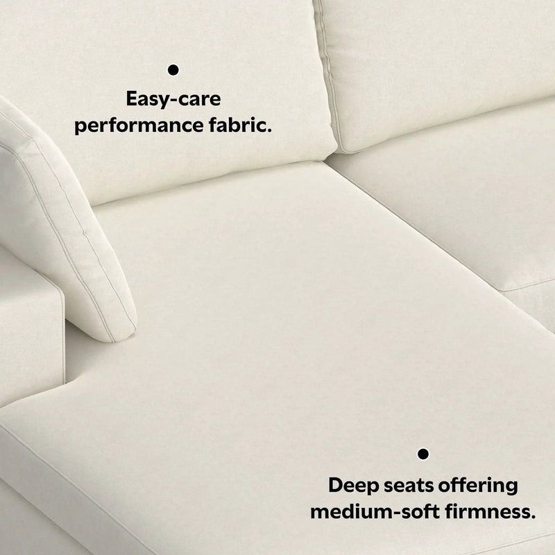 Charlie - Upholstered Deep Seater Sectional Sofa by HouseOfZazla