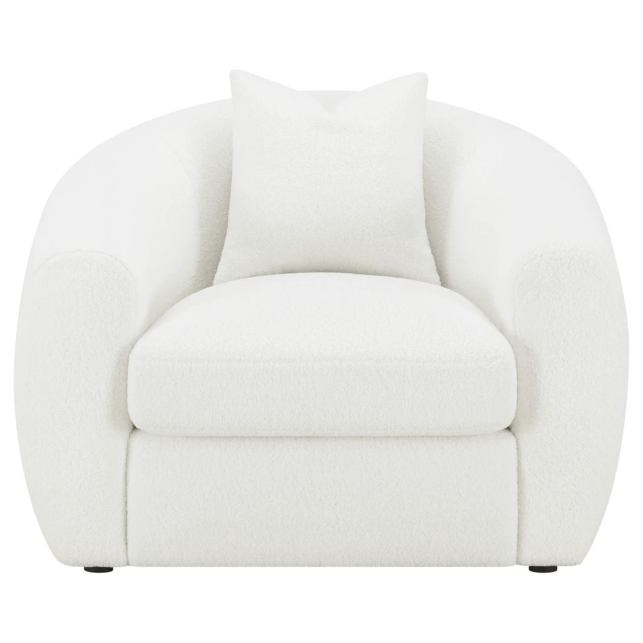 Isabella Faux Sheepskin Upholstered Accent Chair Natural by Unique Piece Furniture