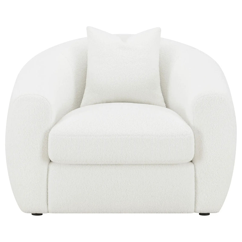 Isabella Faux Sheepskin Upholstered Accent Chair Natural by Unique Piece Furniture
