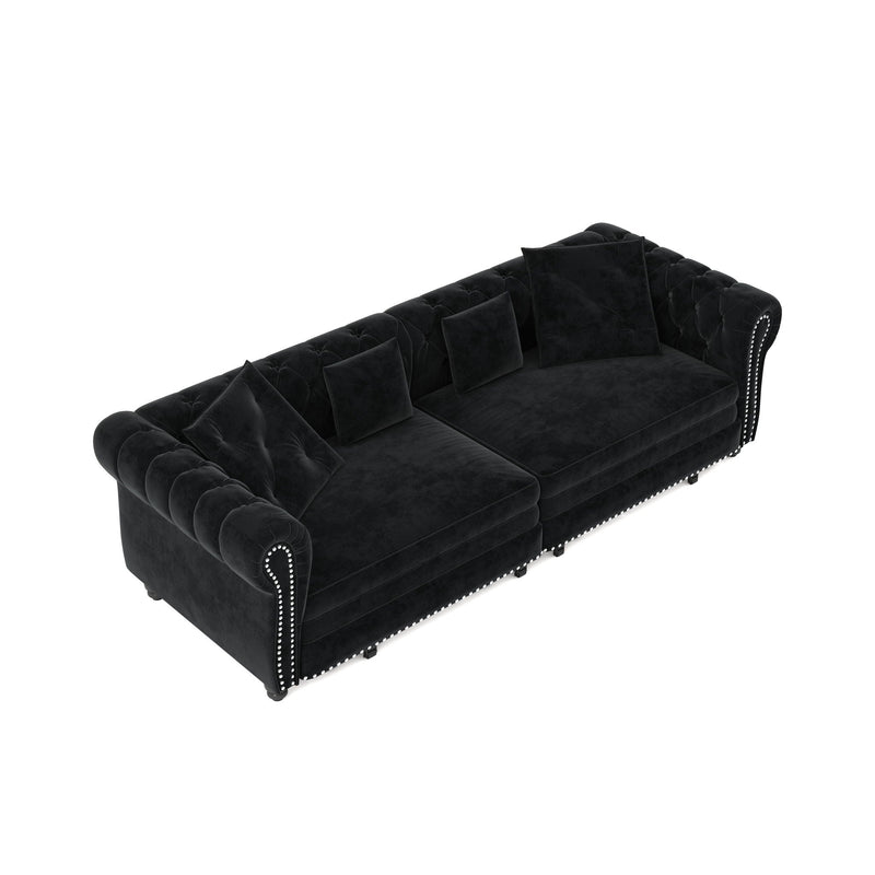 3 In 1 Convertible Sleeper Sofa Bed With Movable Ottoman by HouseOfZazla
