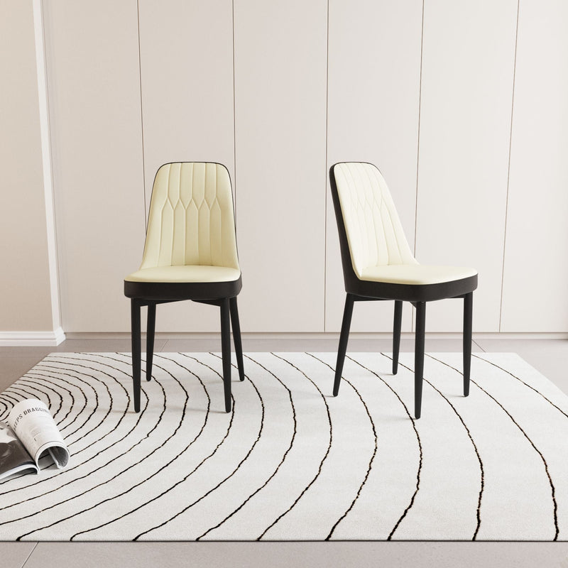 Modern Dining Chair With Cushions And Metal Legs by Unique Piece Furniture