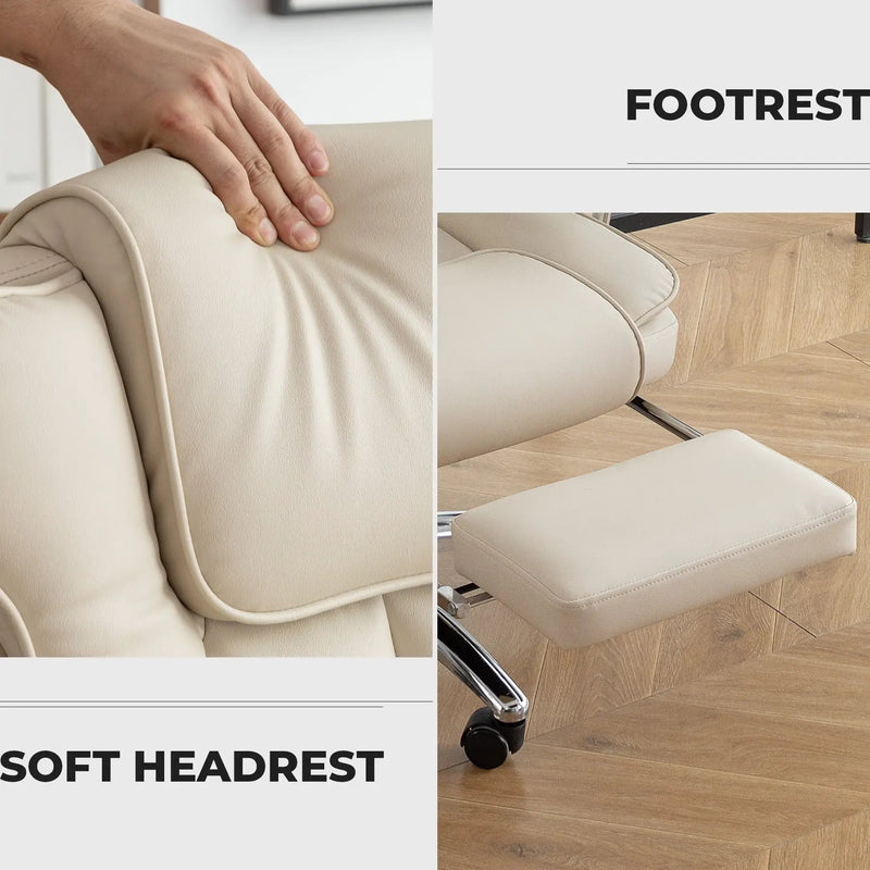 Big and Tall Executive Office Chair with Footrest by HouseOfZazla