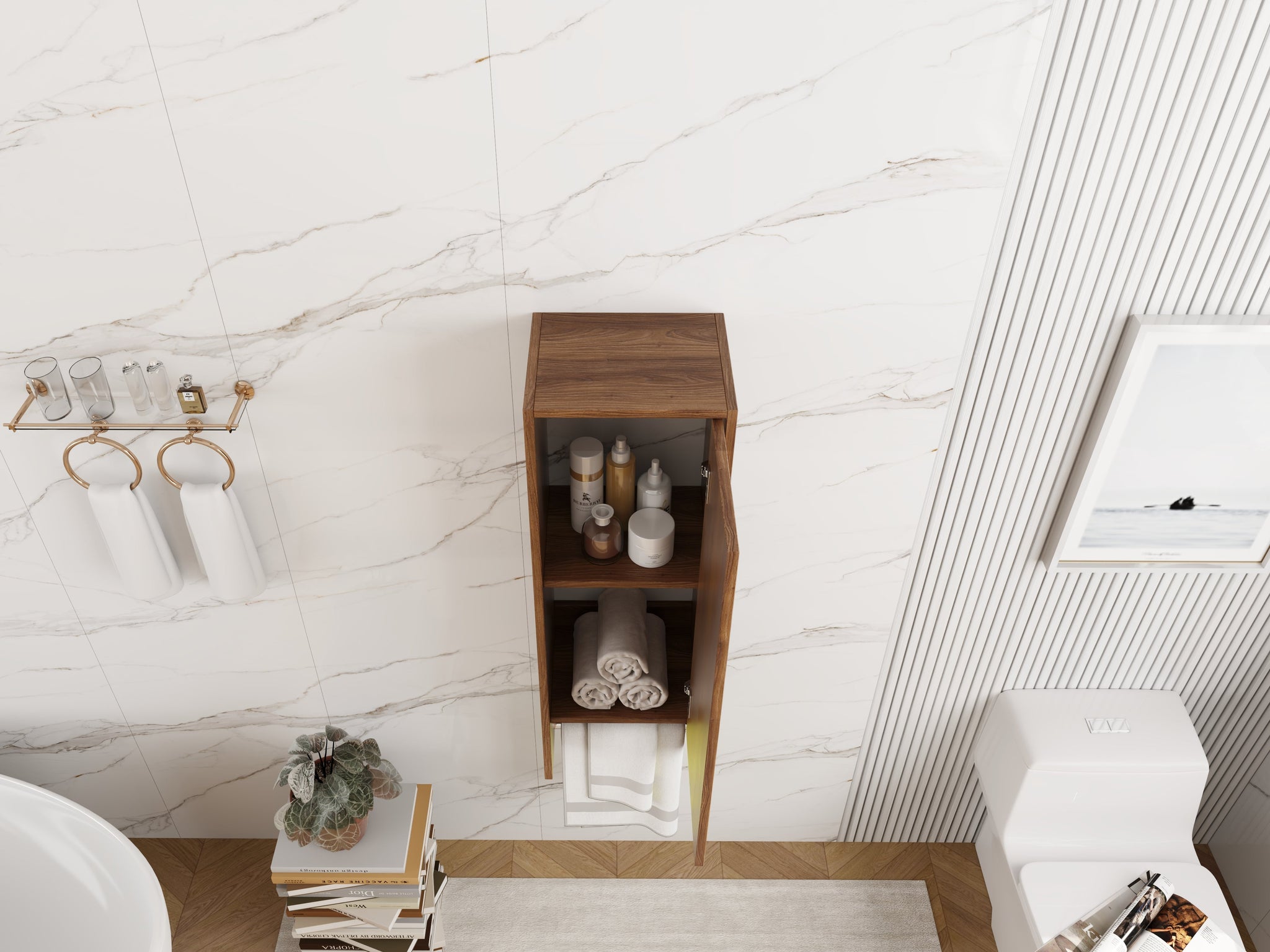 12 Inch Small Wall Mounted Side Cabinet by HouseOfZazla