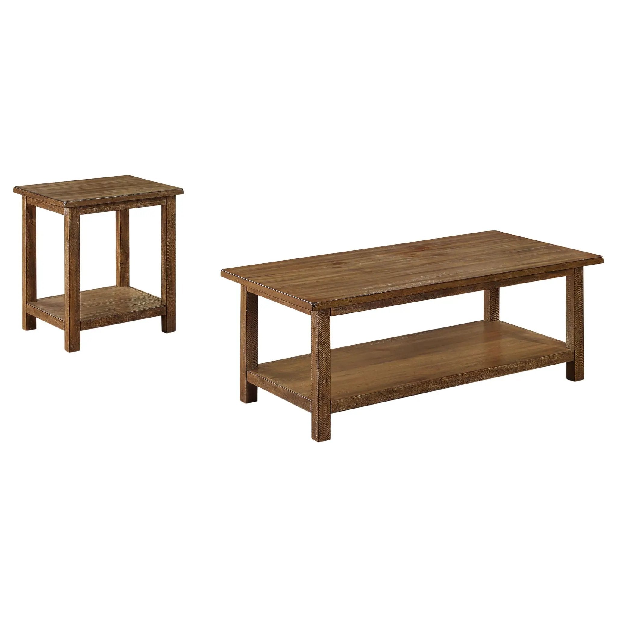 Payne 2-piece Coffee and End Table Set Distressed Brown by Unique Piece Furniture