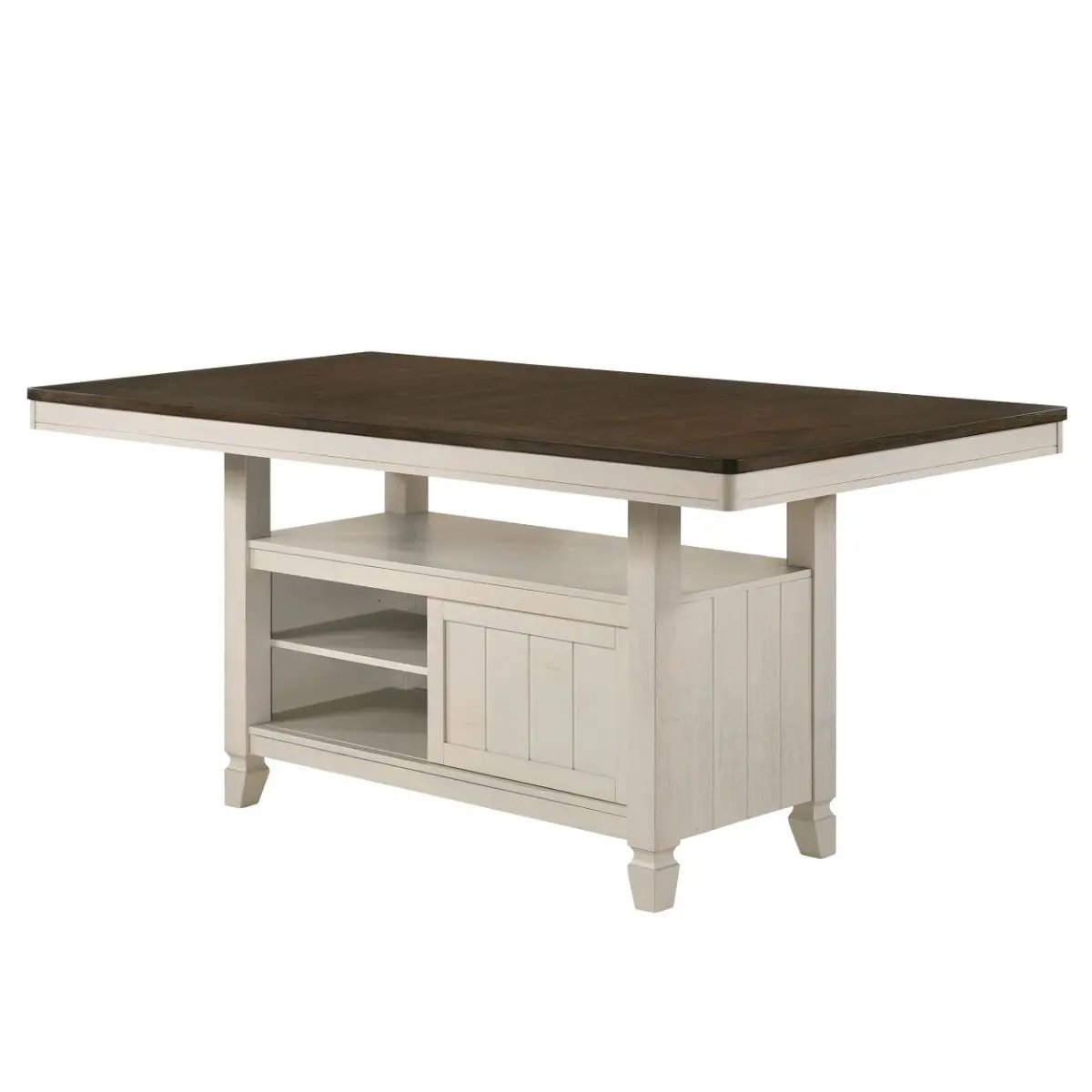 Tasnim - Counter Dining Table - Oak & Antique White by Unique Piece Furniture