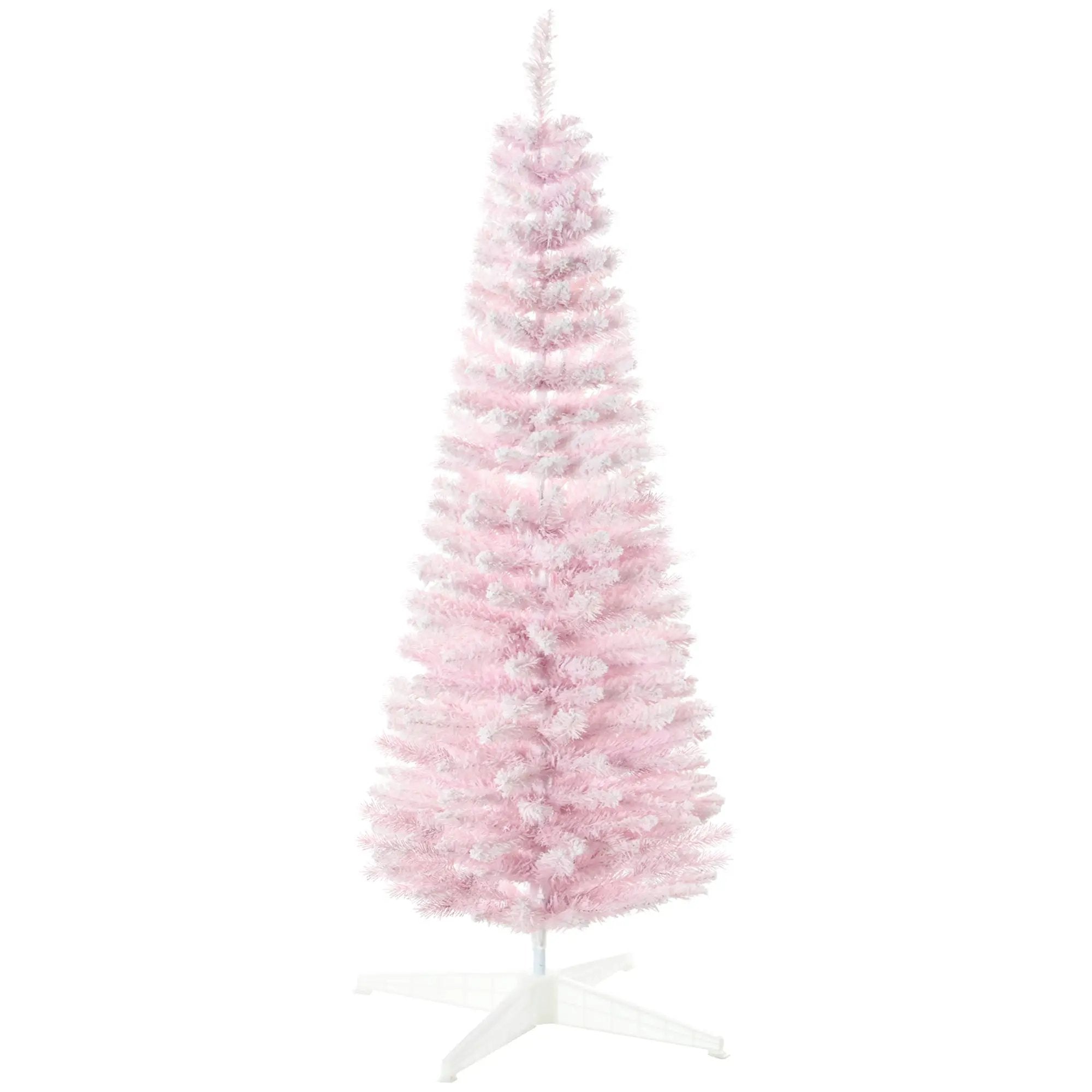 HOMCOM 5' Snow Flocked Artificial Pencil Christmas Tree by HouseOfZazla