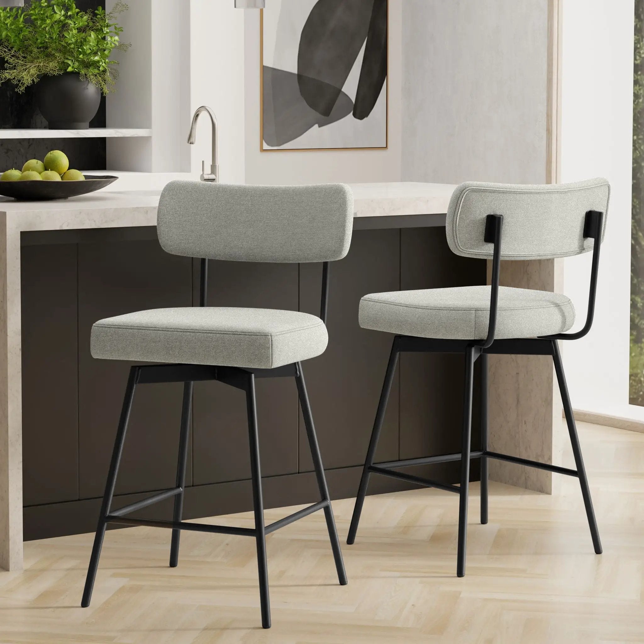 Giselle - Swivel Counter Height Stool (Set of 2) by HouseOfZazla