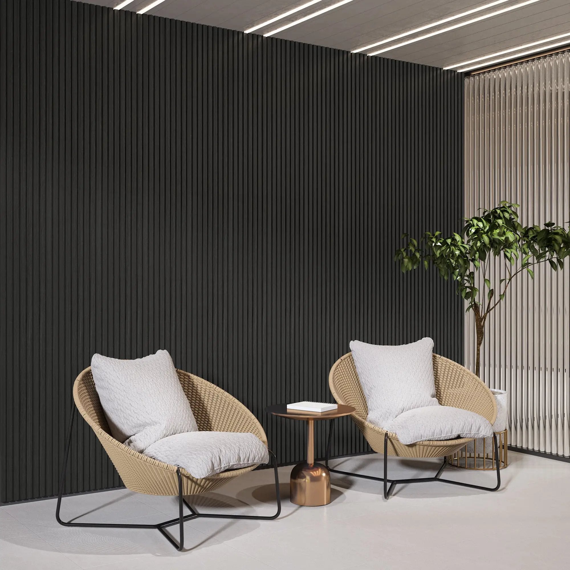 2 Pack Acoustic Solid Wood Wall Panels by HouseOfZazla