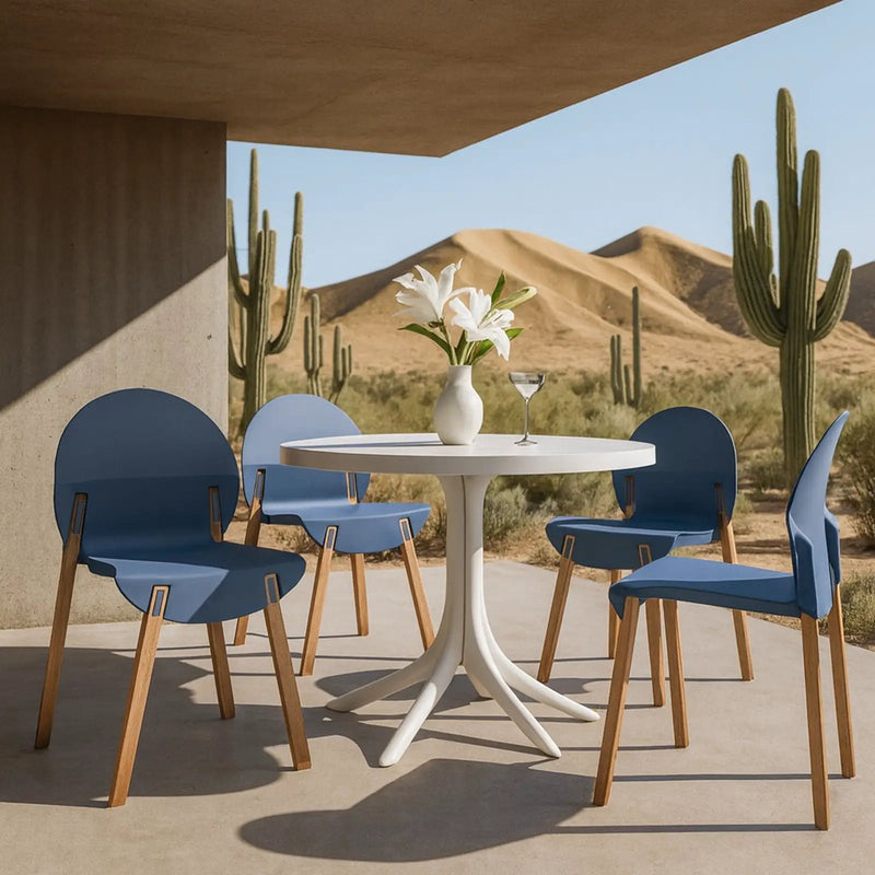 4 Piece Set Of Single Chairs, Traditional Elements With Round Table by Unique Piece Furniture