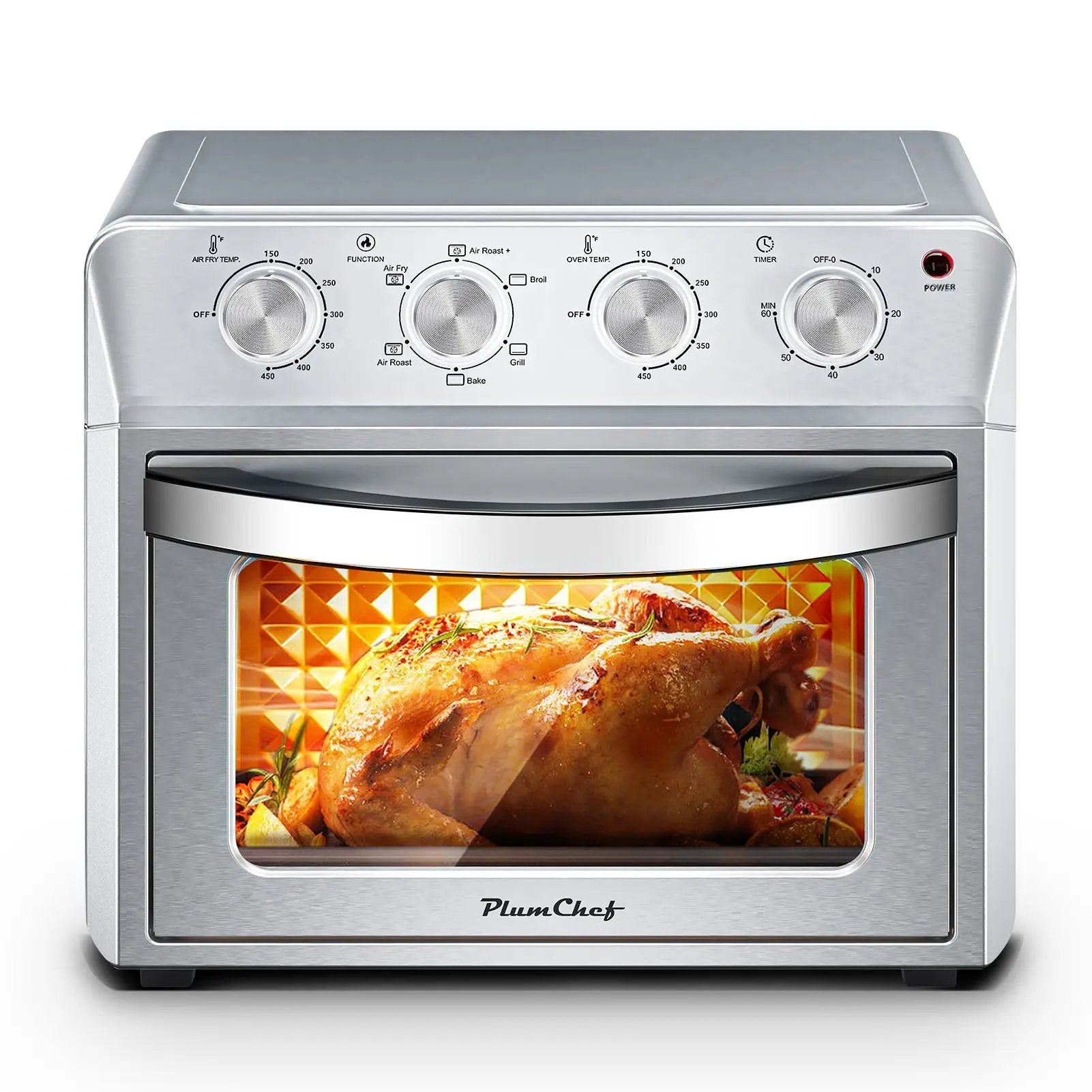 Plum Chef Air Fryer Oven 27.5QT, 6-in-1 Countertop Oven by HouseOfZazla