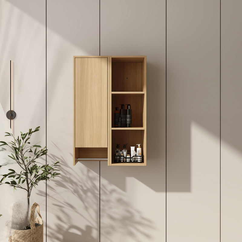 24 Inch Wall-Mounted Side Cabinet and Storage Shelves Combination by HouseOfZazla