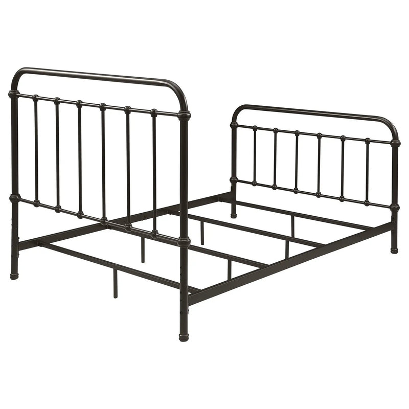 Livingston Metal Full Open Frame Bed Dark Bronze by Unique Piece Furniture