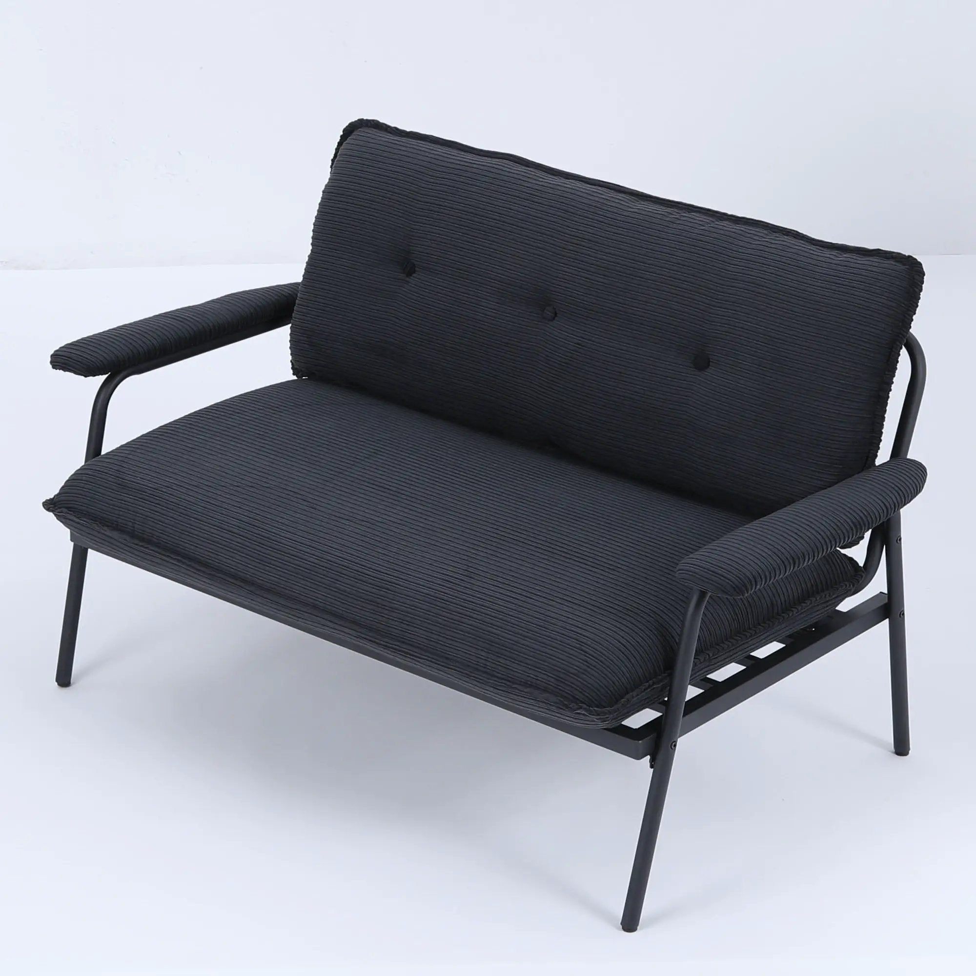 Modern Metal Frame Sofa With Sponge Filling For Compact Spaces And Versatile Use by HouseOfZazla