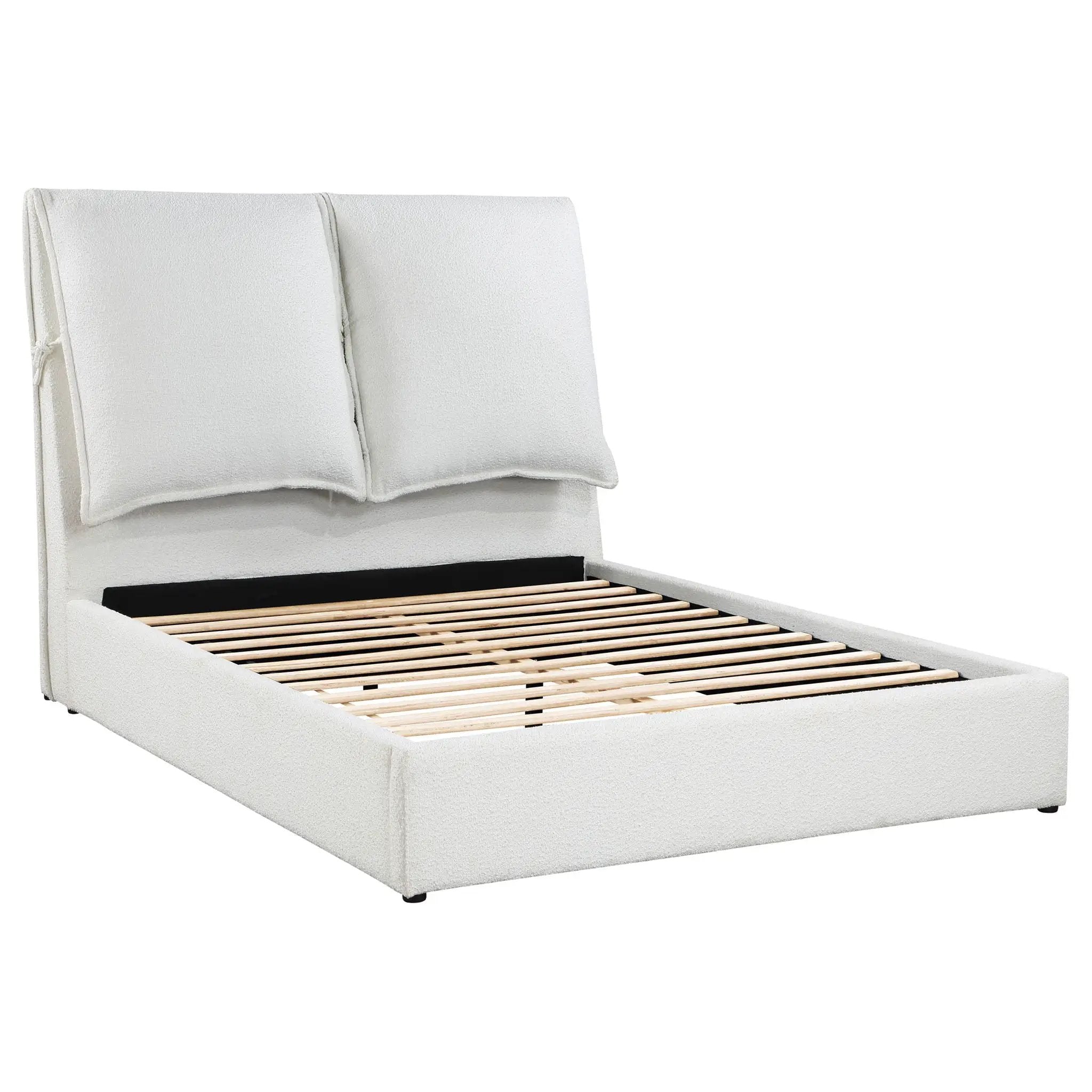Gwendoline Upholstered Queen Panel Bed White by Unique Piece Furniture