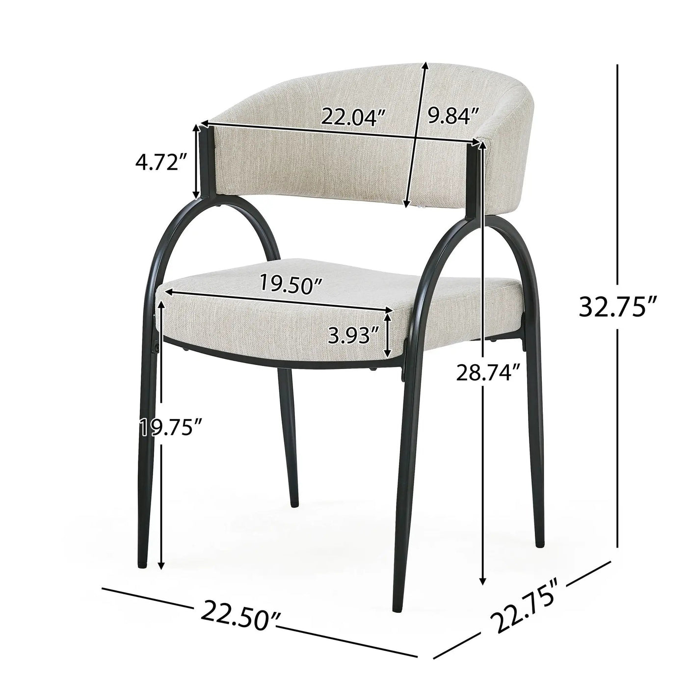 Contemporary Upholstered Dining Chairs With Metal Legs (Set of 2) by HouseOfZazla