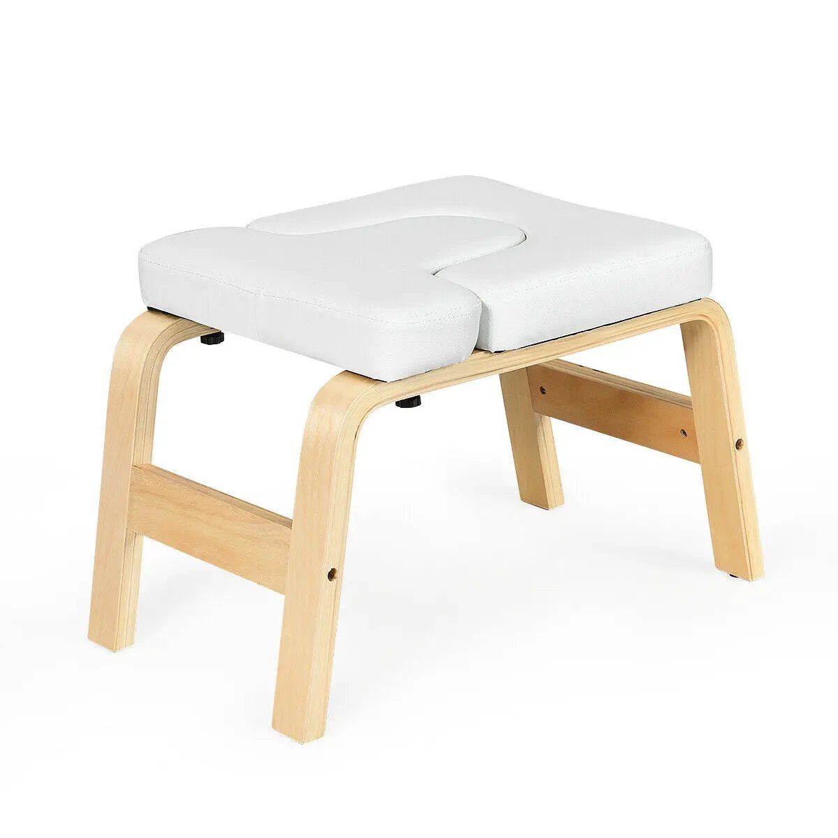 Yoga Headstand Wood Stool with PVC Pads by DirectDeals