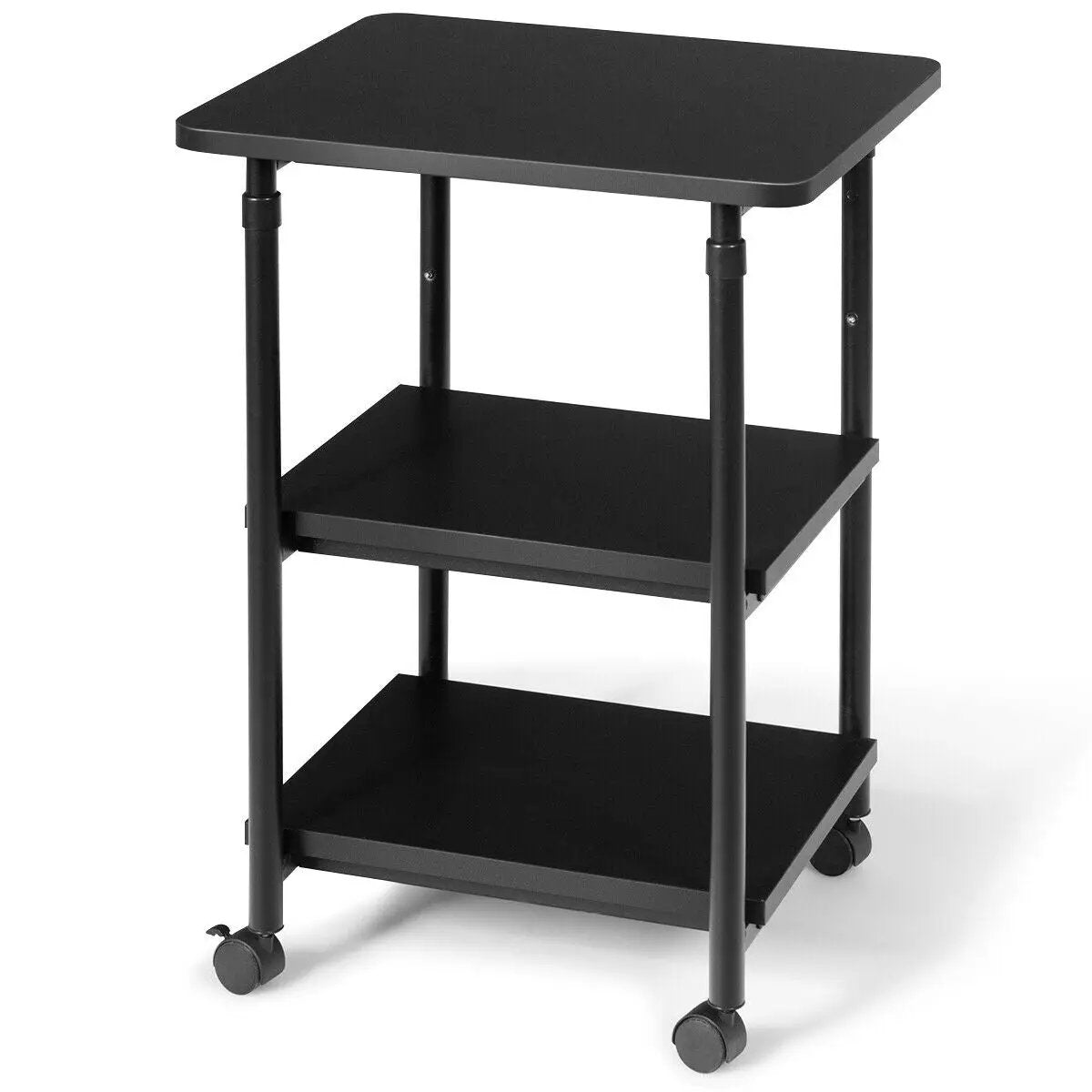 3-tier Adjustable Printer Stand with 360° Swivel Casters by DirectDeals