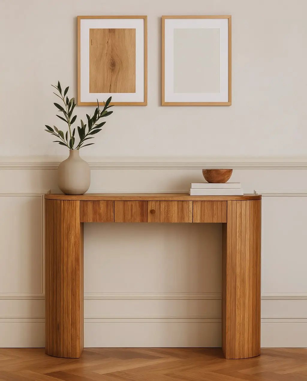 Solid Wood Soba Straight Console Table, 1-Drawer by HouseOfZazla