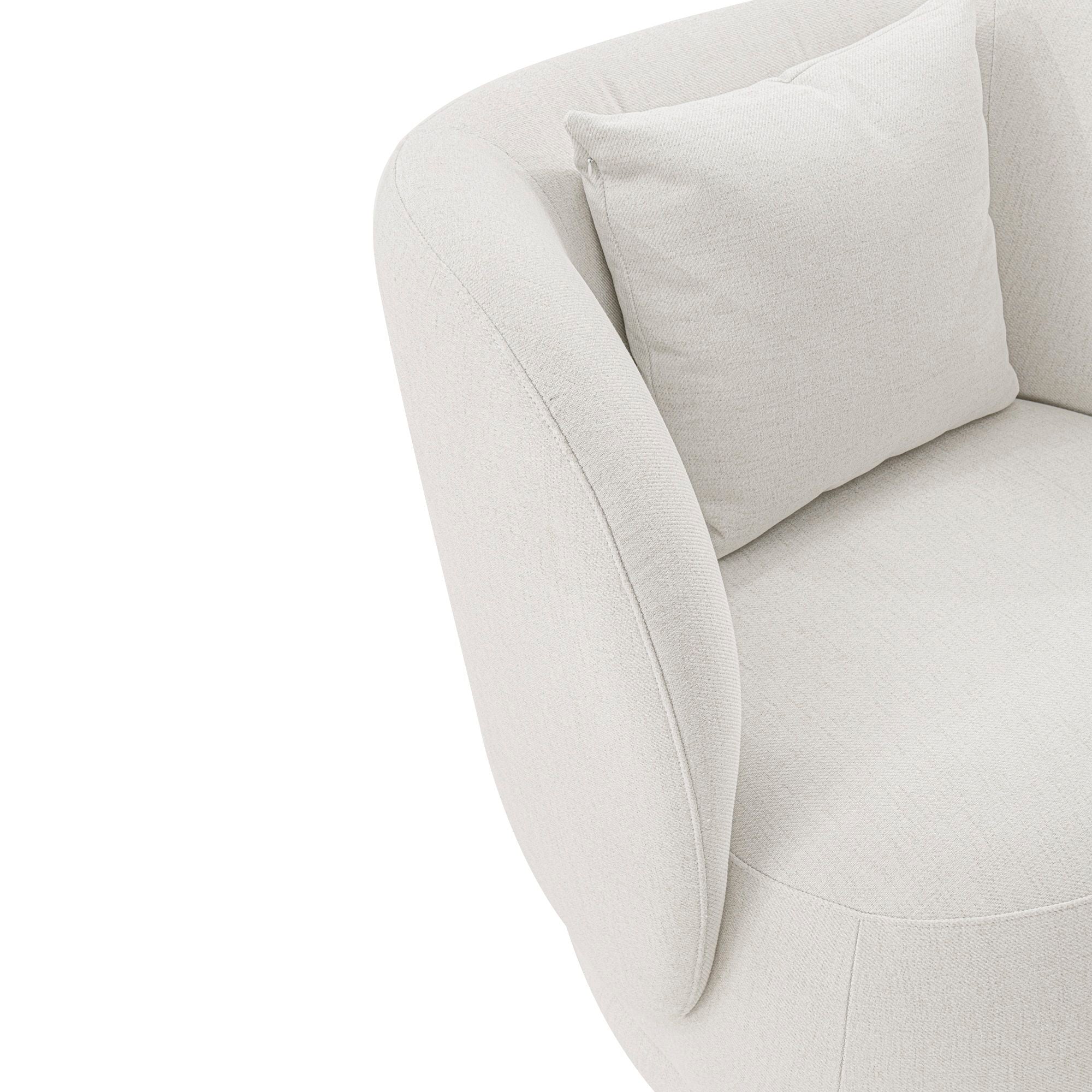 Weave - Accent Chair With Pillow, Comfortable Seating For Living Room - Cream by HouseOfZazla